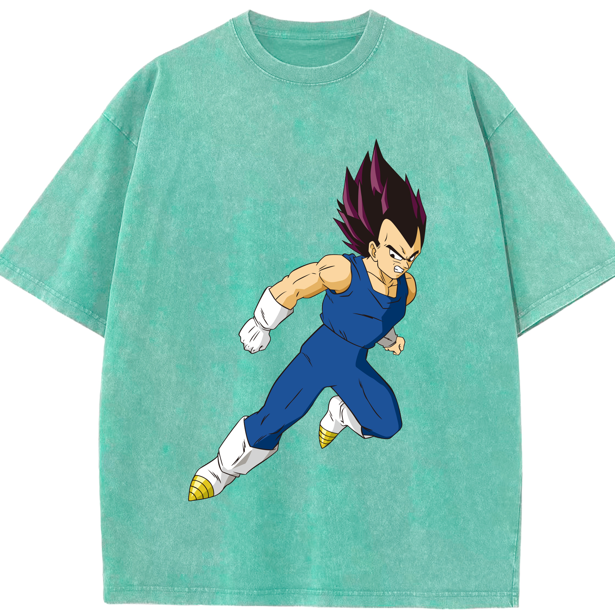 （画像用） ドラゴンボール ベジータ四世（Bejīta Yonsei）DRAGON BALL Vegeta IV 綿100% ヴィンテージ風 半袖Tシャツ（フロントプリント）